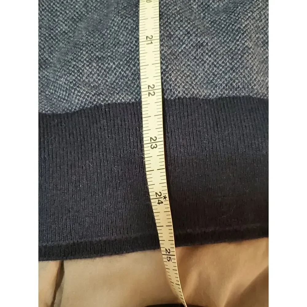 Banana Republic Men’s M Half Zip Sweater Blue Cotton Cashmere Pullover